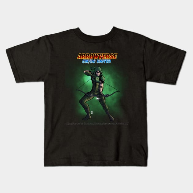 Green Arrow Kids T-Shirt by AQUAFAN77